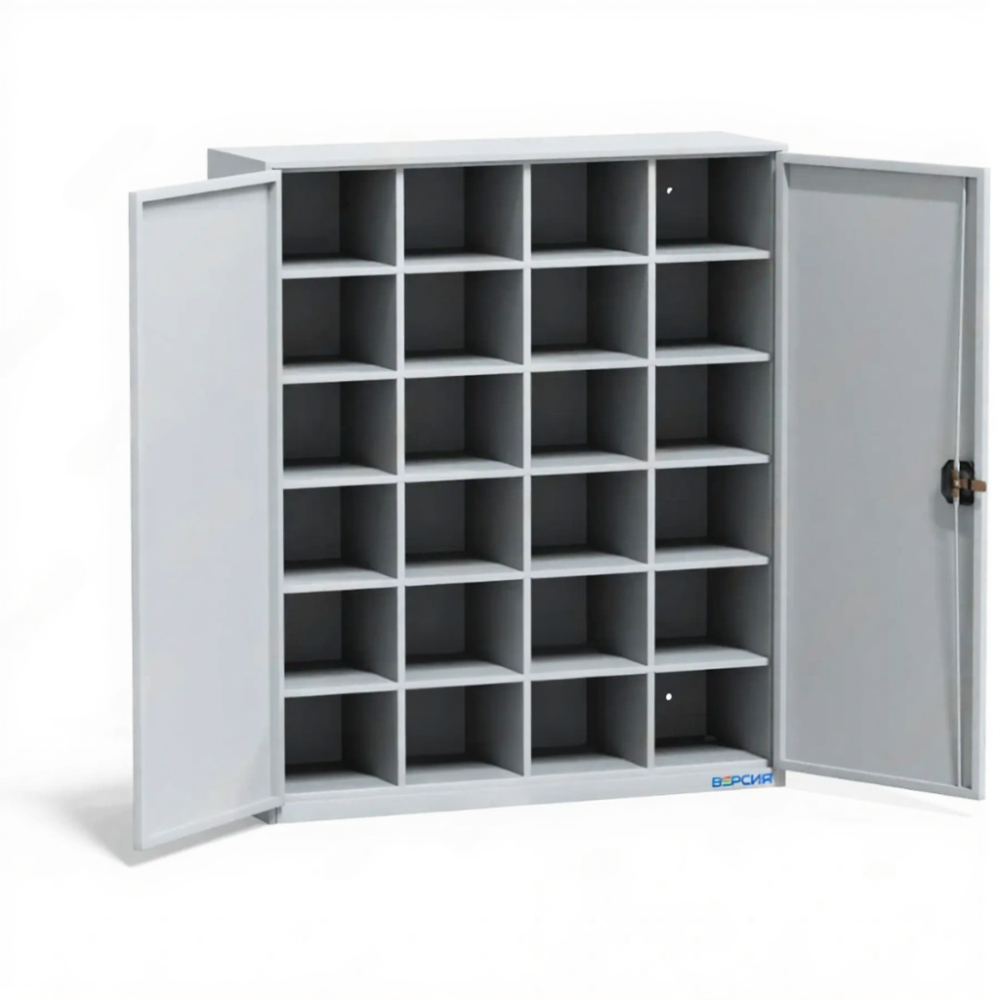 Шкаф для обуви на 24 ячейки увеличенный ОБ-24Д с дверьми