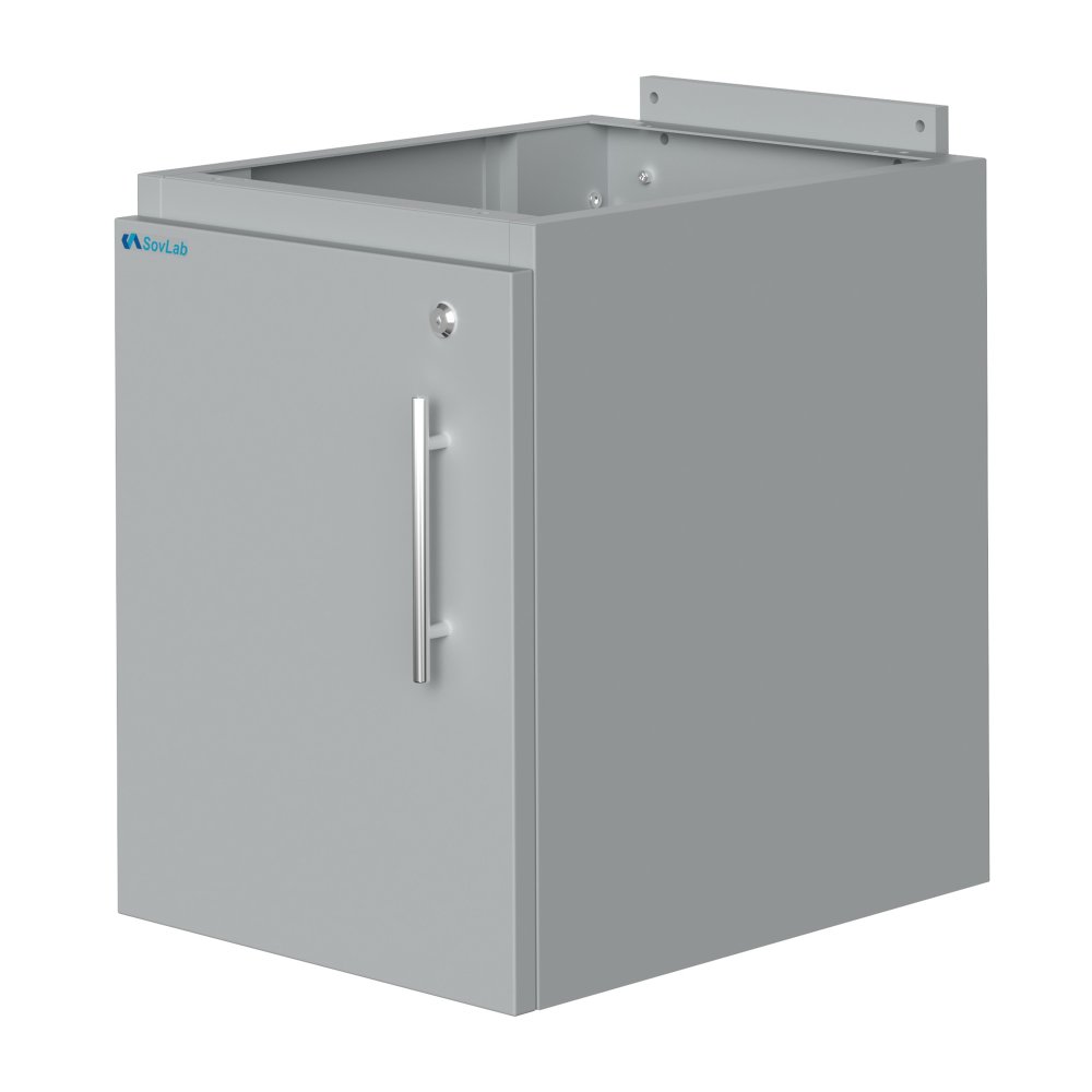 Тумба подвесная металлическая низкая с дверью Mod. 400-ТДМн левая