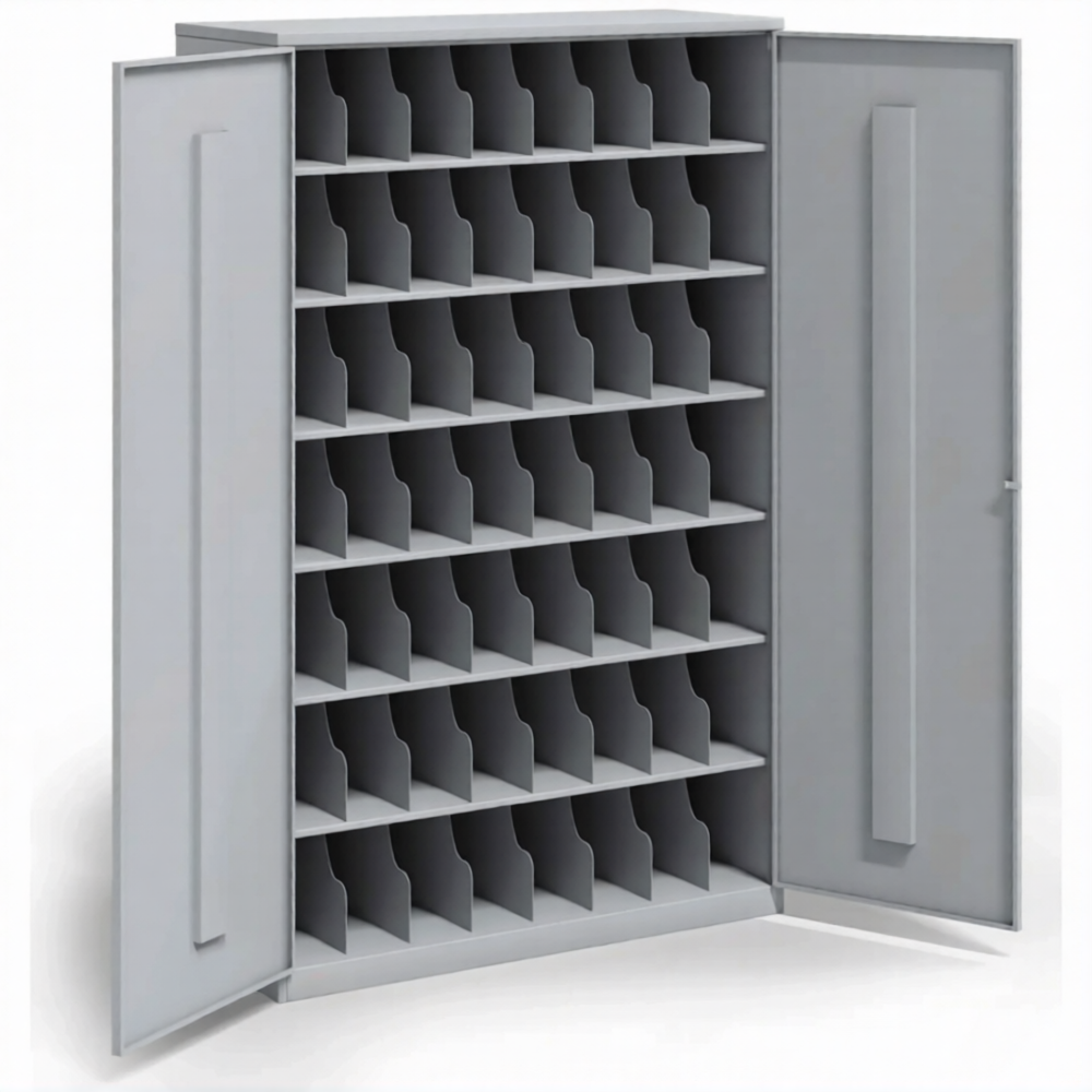 Шкаф для 56 противогазов ХПГ-56, с дверьми (1900х1254х500)