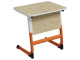 Стол 1-местный школьный 3-5 г/р "Логика" регулируемый СУ.1.35.Л-БО.Д (дуб "Бардолино", м/к белый/оранжевый)