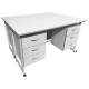 Стол лабораторный островной Сло 22.005 (белый)
