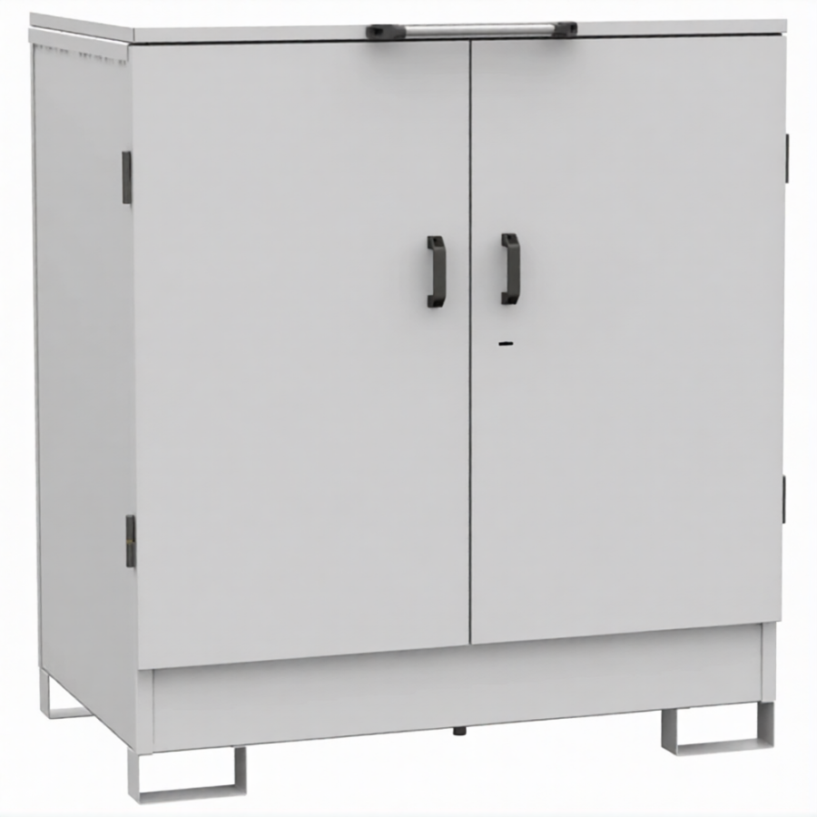 Депо для 2-х бочек, оцинкованный решетчатый настил, сточный поддон