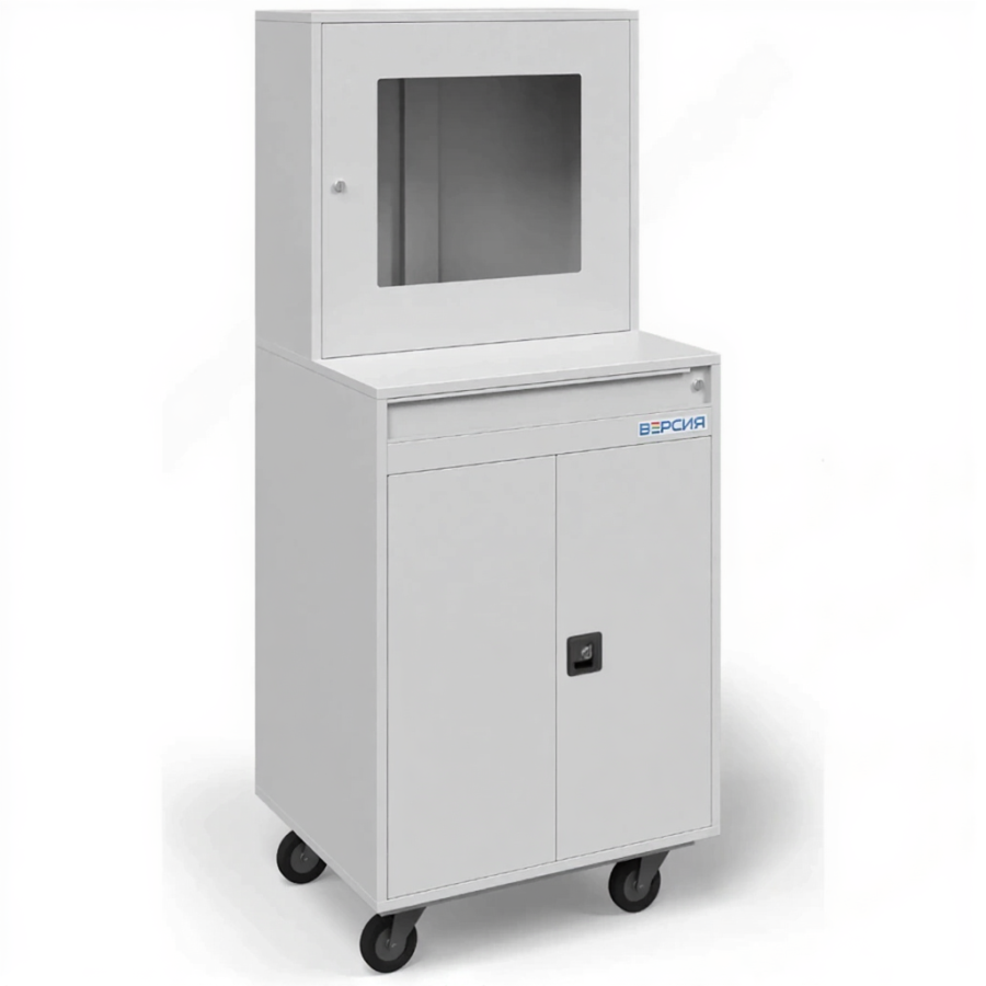 Шкаф компьютерный металлический под ЖК монитор (1732x720x600)